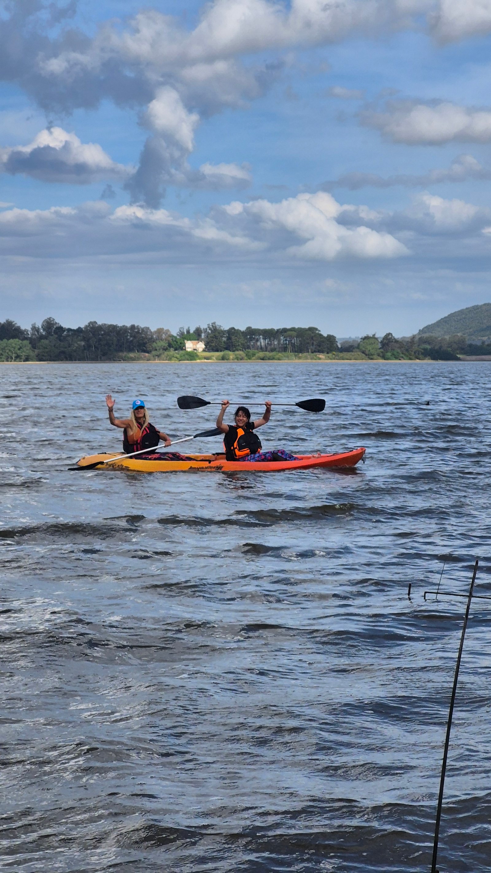 kayak en la laguna